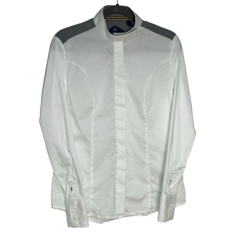 Pessoa by Horseware Women White Large Bahia Collar Long Sleeve Show Shirt